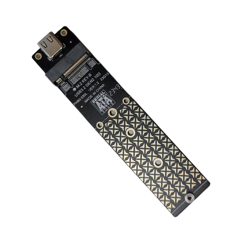 M.2 SSD SATA/NVMe To USB 3.1 Adapter B+M Key/M Key M2 To USB3.1 SSD Riser Card Hard Disk Box Adapter for 2230/2242/2260/2280 SSD