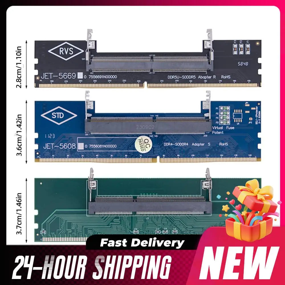 1-5PCS Laptop To Desktop Memory RAM DDR3 DDR4 Memory Adapter Connector Card SO-DIMM To PC DIMM Card DDR3 DDR4 Memory Adapter Sti