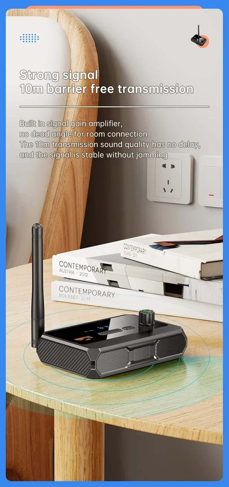 Bluetooth 5.3 Audio Receiver Support USB U-Disk Play Wireless Adapter R/L 2 RCA/3.5MM AUX/Optical Fiber Jack For Car Kit Speaker