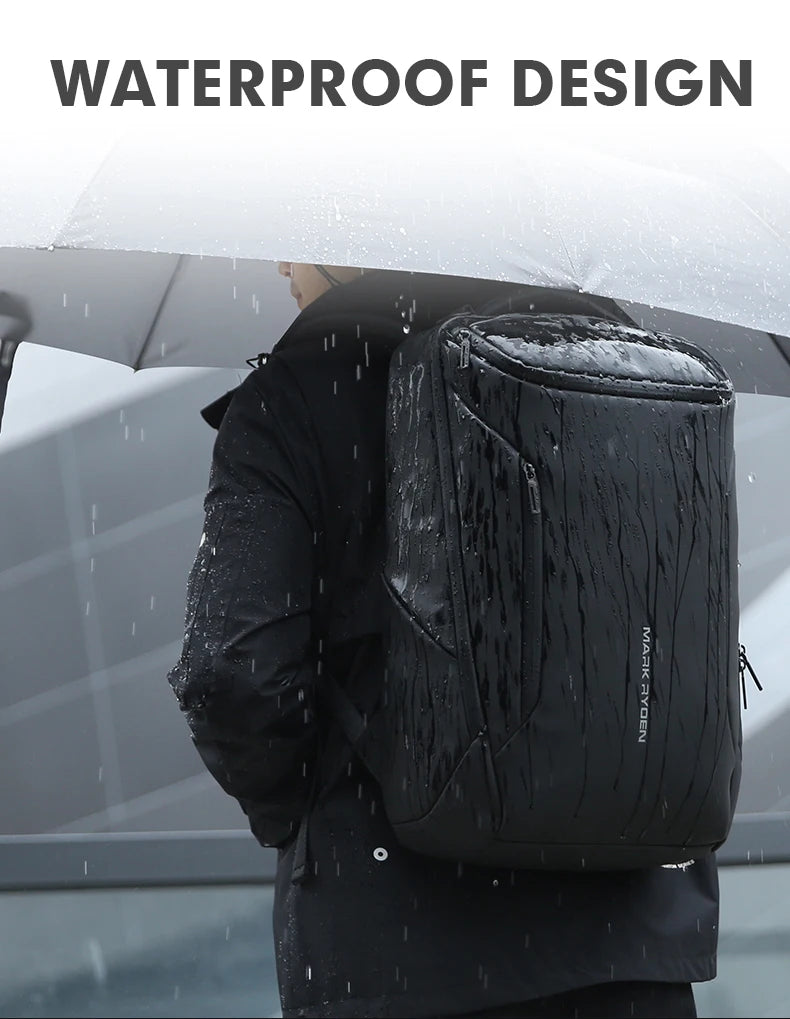 Mark Ryden 2025  Anti-Thief Fashion Men Backpack Multifunctional Waterproof 15.6 Inch Laptop Bag Man USB Travel Charging Bag