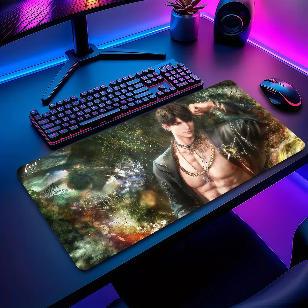 Love and Deepspace Zayne Sylus Xavier Caleb Mouse Pad Non-slip Lockedge Thickened Desktop MousePad Large Gaming Office Student
