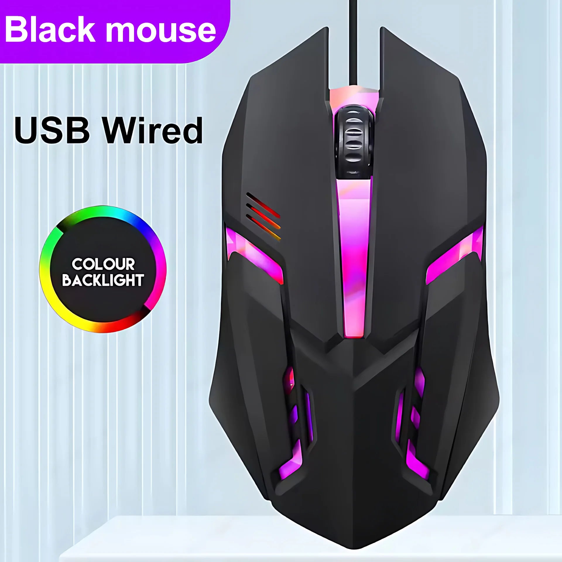 Newly Launched HOT Game Office Universal Light Wired Keyboard And Mouse Set Mechanical Feel Floating High Key Cap Game Mouse Set