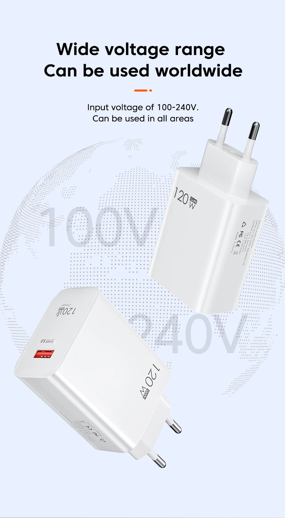 65W GaN Fast Charger PD 3.0 USB C Wall Charger Block For Phone For iPhone 16 Samsung S24 Ultra Xiaomi Huawei iPad EU US UK Plug