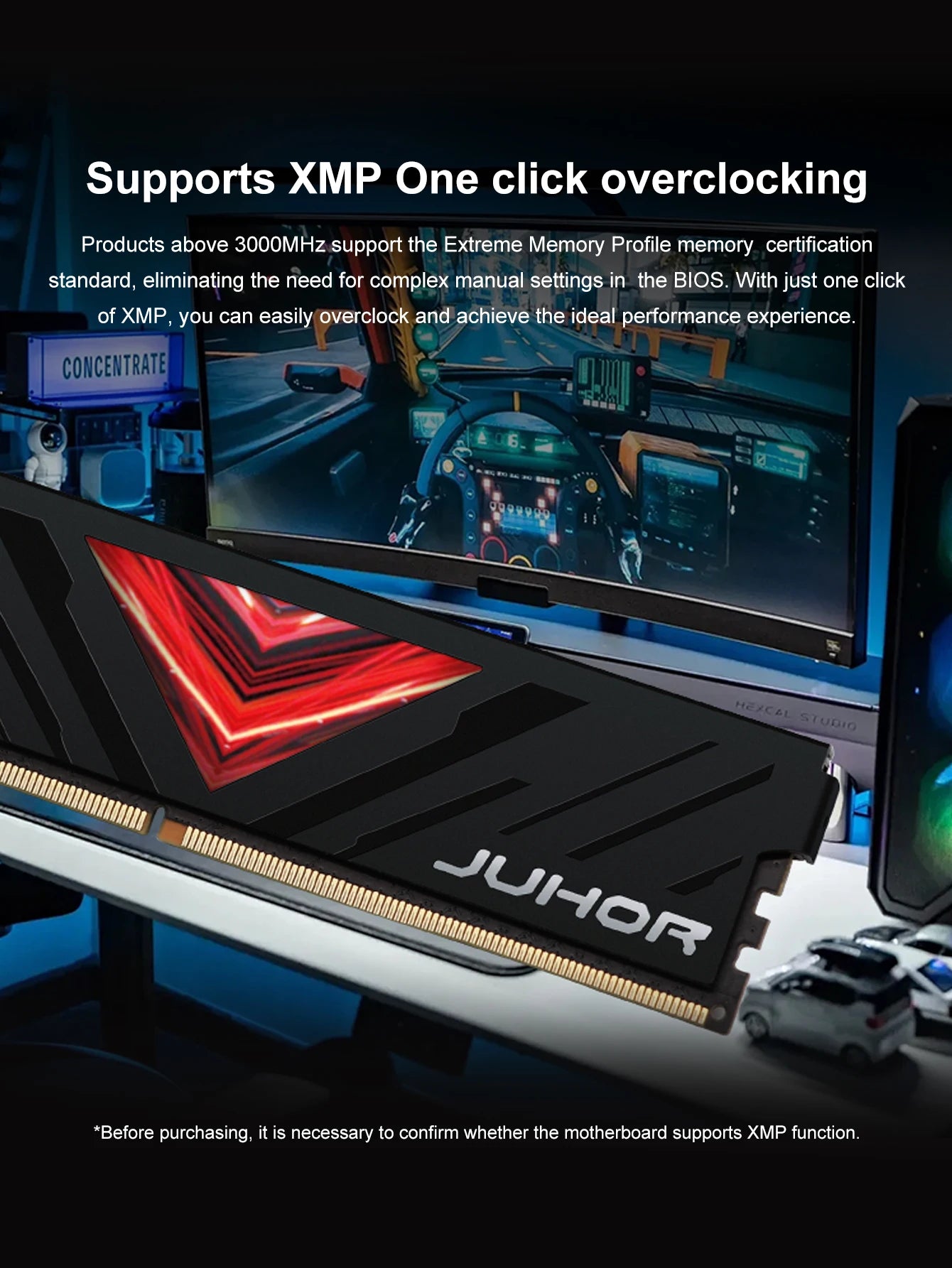 JUHOR Memoria Ram DDR4 8GB 16GB 3200MHz Udimm  Dimm  Desktop Memory
