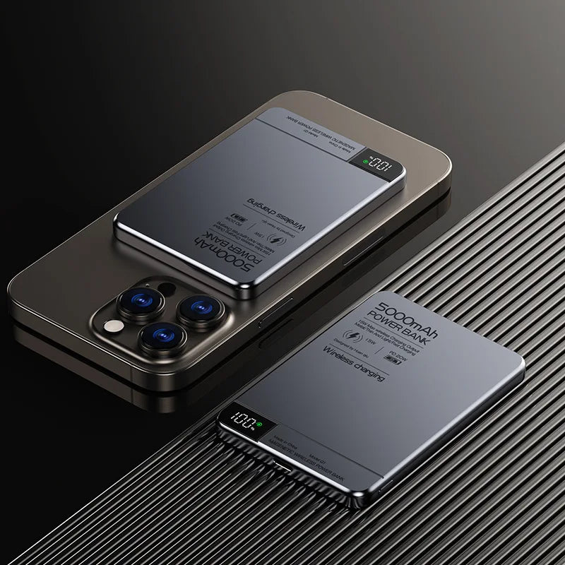 10000mAh Magnetic Power Bank Qi 2 Wireless Charger PD20W Super Fast Charging For MagSafe Powerbank for iPhone Samsung Xiaomi