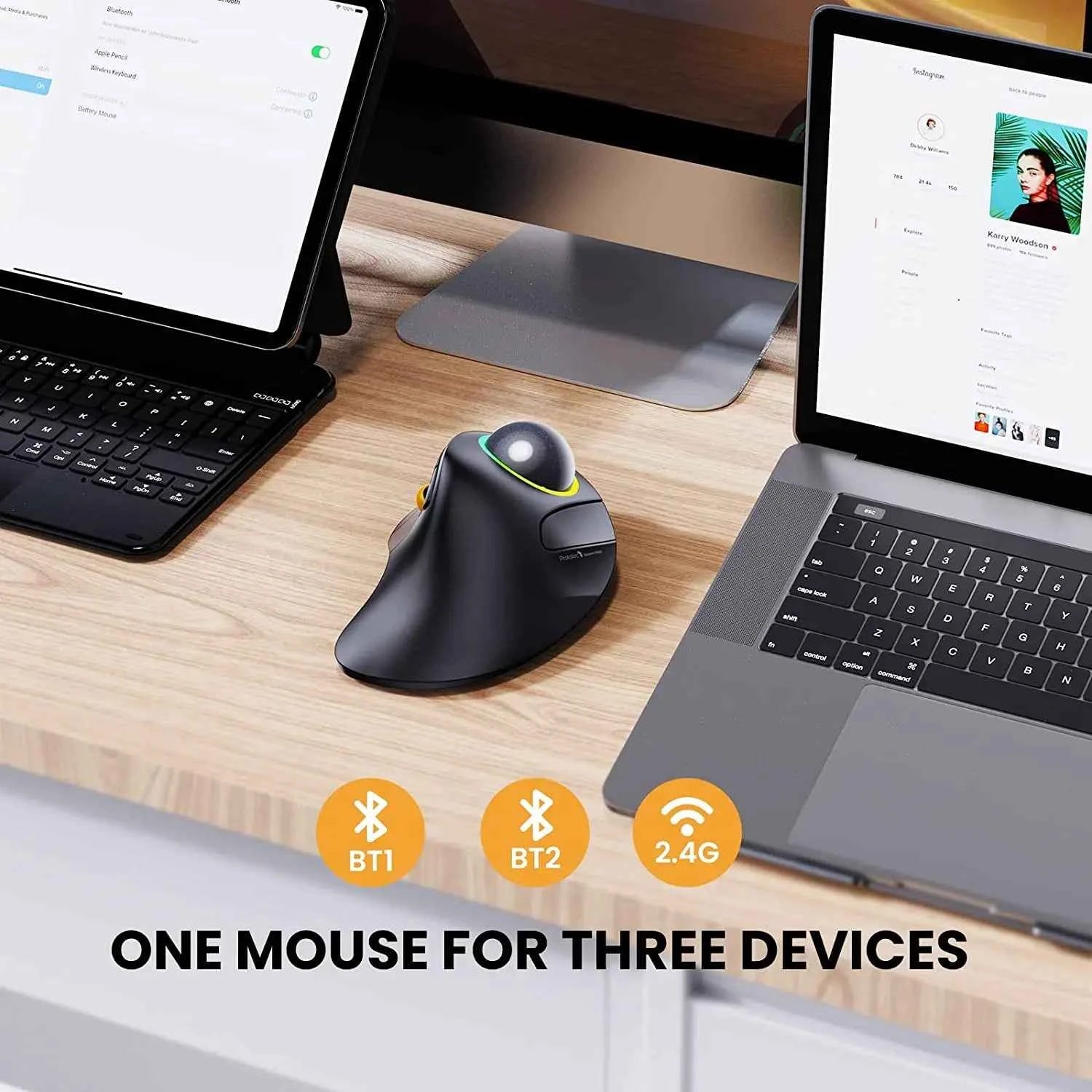 SEENDA EM03 Wireless Index Finger Trackball Mouse