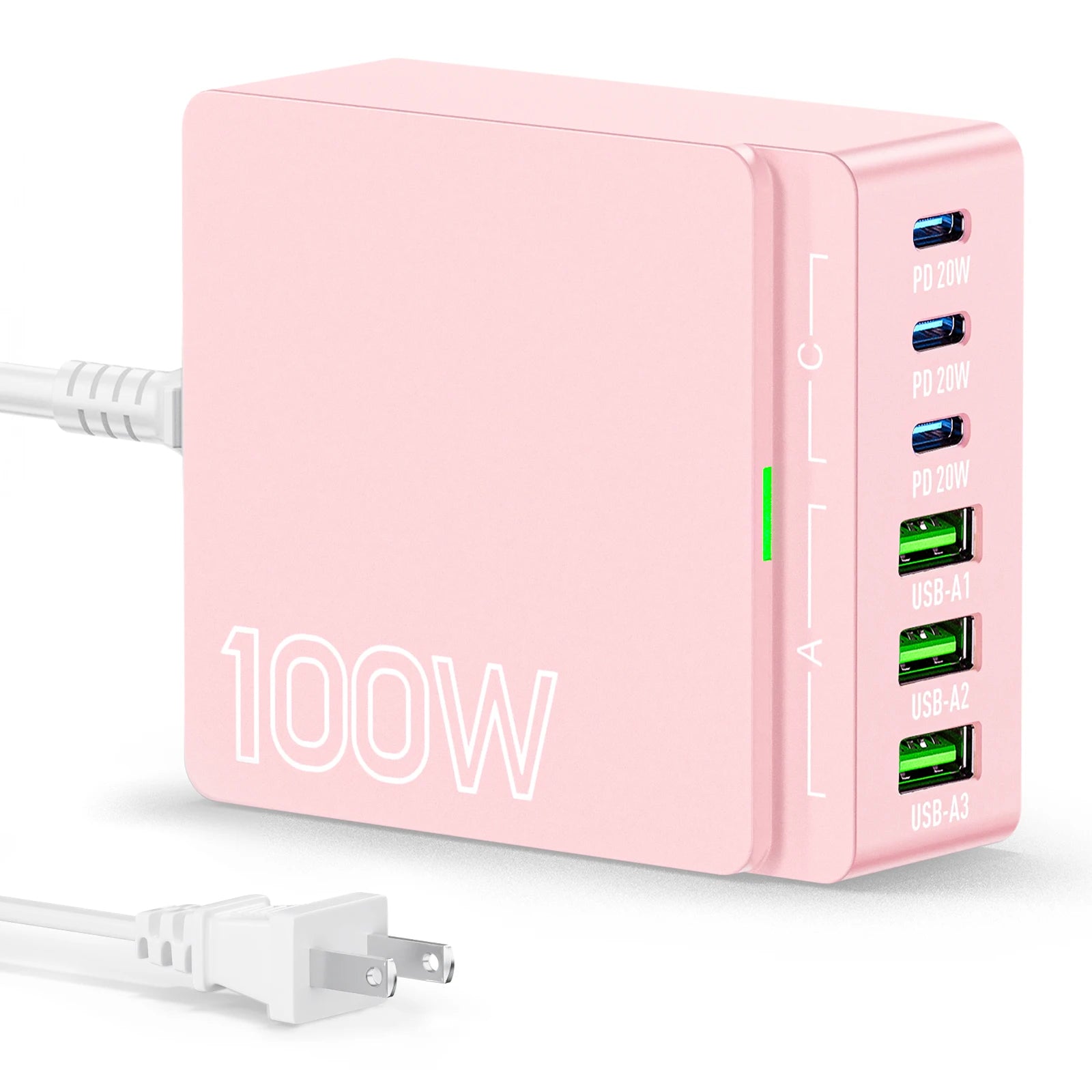 Iseyyox 6-in-1 USB Charging Station (Model: LS-LS100-B-US)