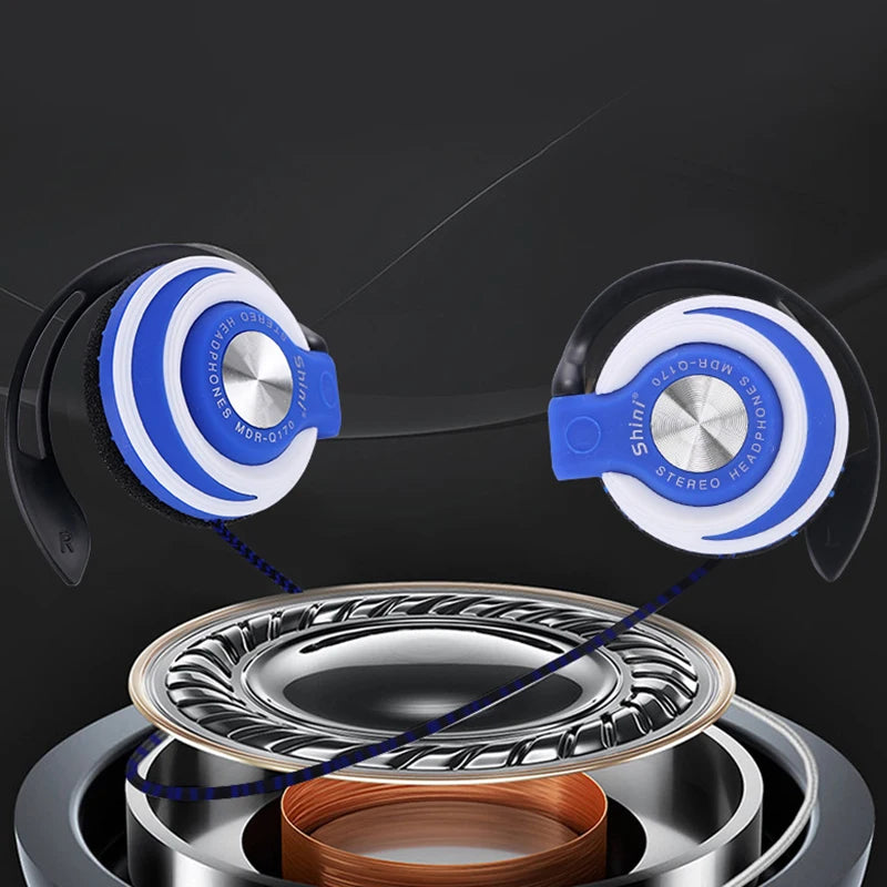 3.5mm Wired Headphones Ear Hook Heavy Bass Headset Adjustable  Earphones Running Sports Music Earphone for Phone