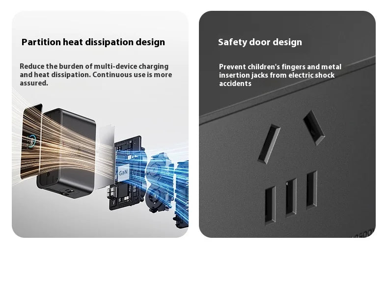 Anker Nano Charging Station USBC Power Strip 2.3 ft Anker InstaCord Retractable Cable 100W Fast Charging Desktop Chinese display