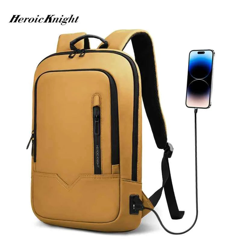 Heroic Knight Backpack Men Multifunction Business Waterproof Slim Laptop Backpack Fashion 15.6