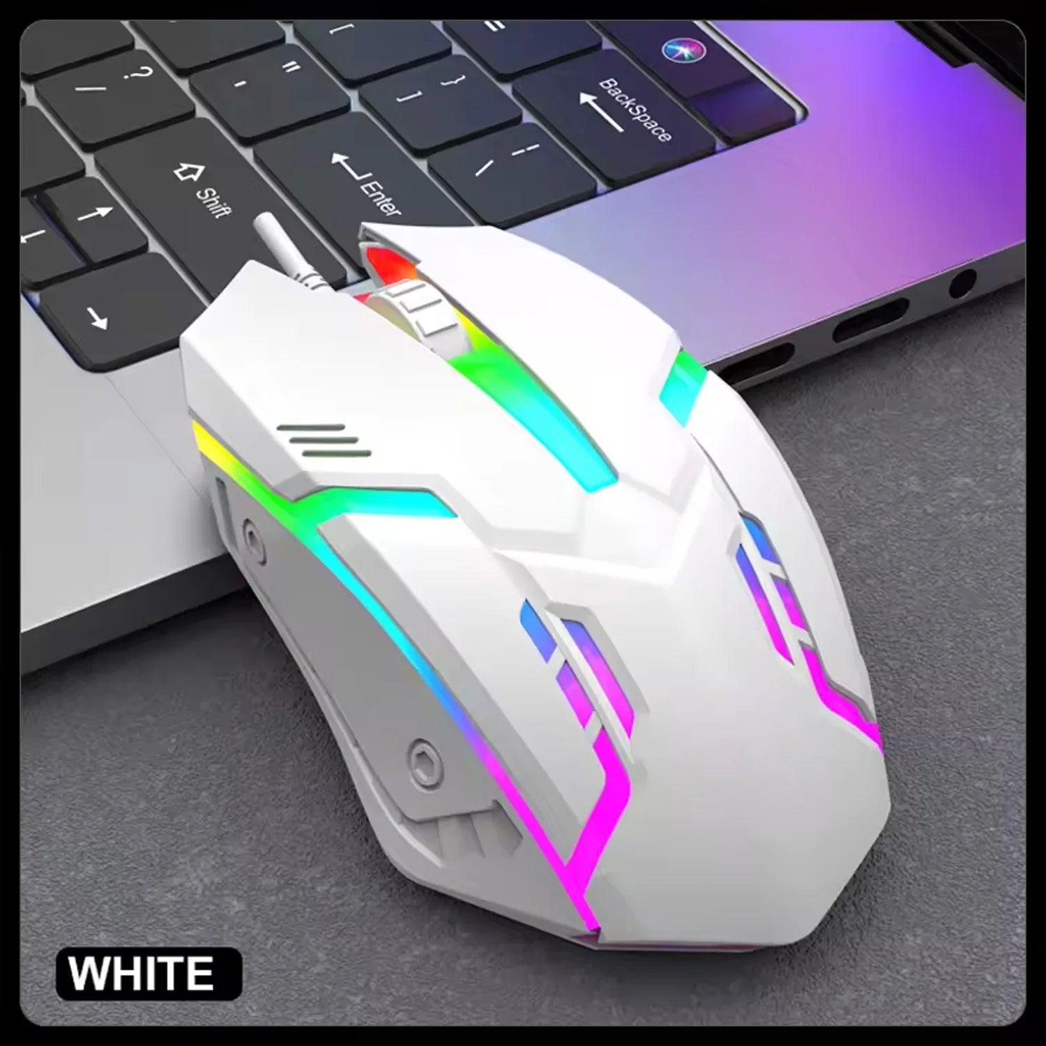 Stylish Backlight Wired Keyboard with Mouse Responsive Game Keys Long Lasting Comfort For Workspaces Efficient Gaming Office