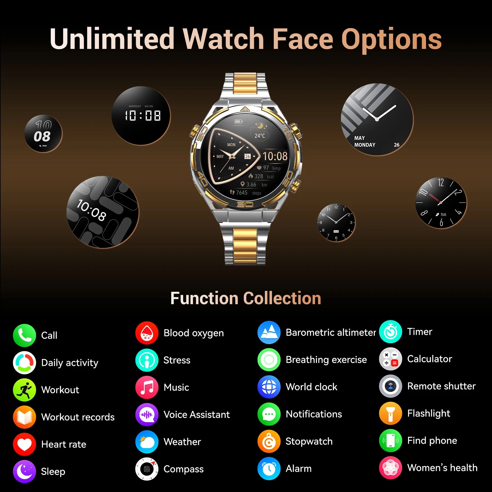 New Blackview W90 Pro GPS Smart Watch 1.43