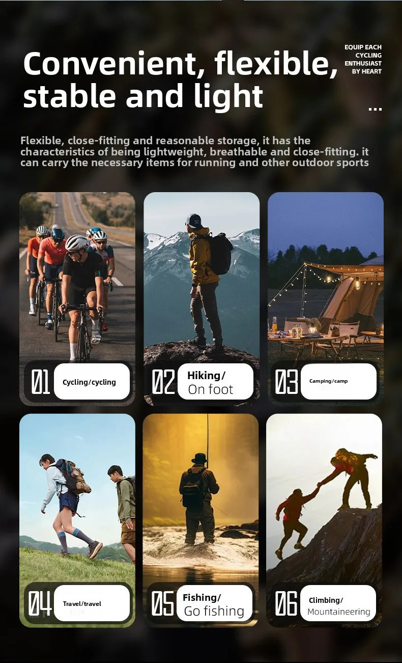 Cycling Backpack Hydration Bladder Compatible Lightweight Bicycle Sports Bag Outdoor Hiking Travel Portable