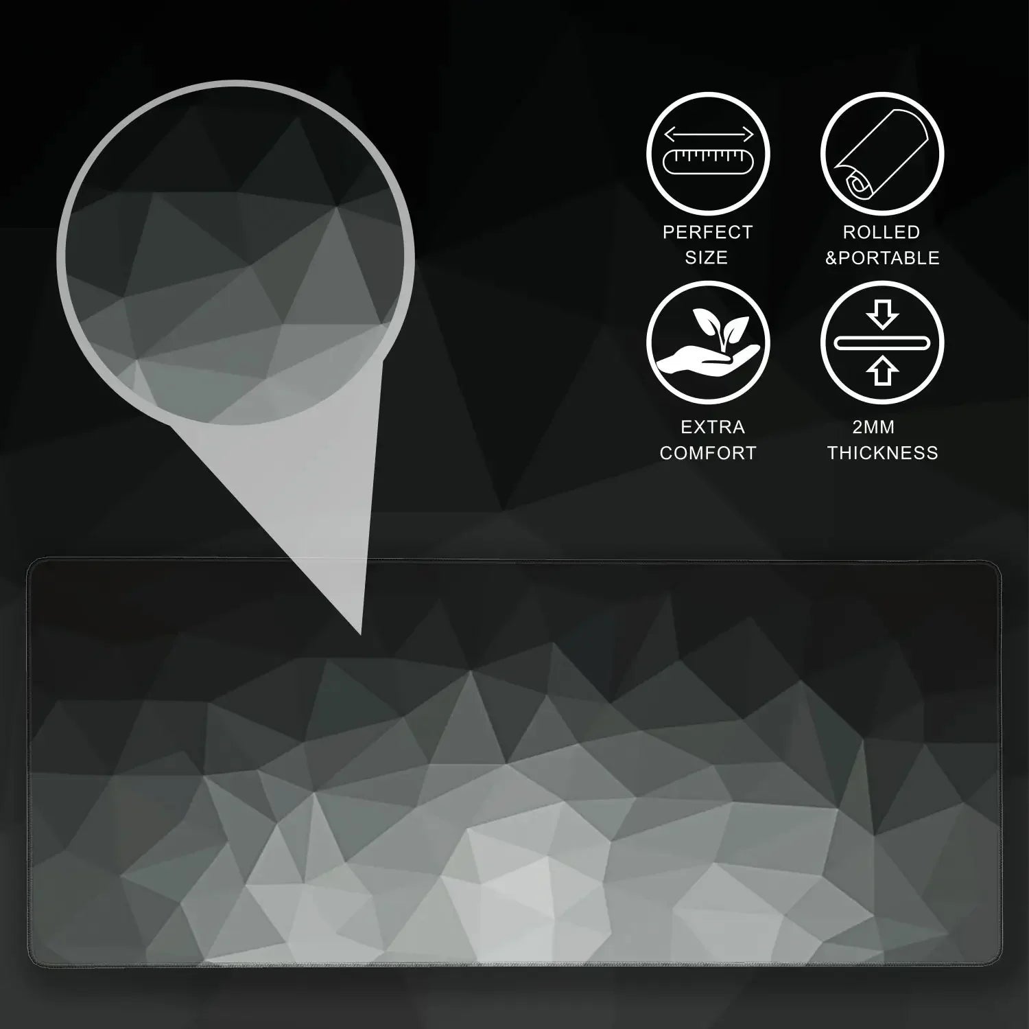 New Large Mouse Pads For Desk, Gaming Mouse Pad, Mouse Pad with Stitched Edges and Non-Slip Rubber Base, Extended And Thickened