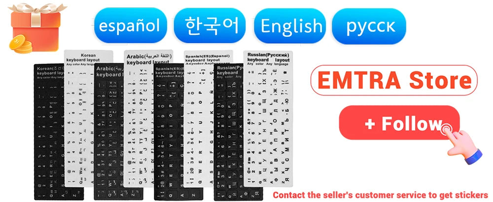 EMTRA Bluetooth Wireless Keyboard Mouse For Samsung Xiaomi Huawei Tablet For iPad Air Mini 5 Pro Spanish Korean Russian Keyboard