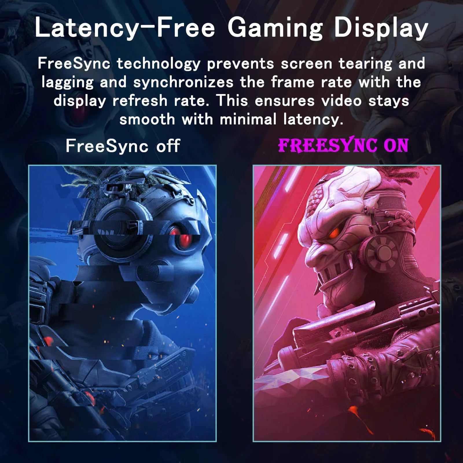 GreBear 165 Gaming Monitor 24 Inch - FHD 1080P IPS Screen 1ms (GTG) Home Office Computer Display, FreeSync Technology