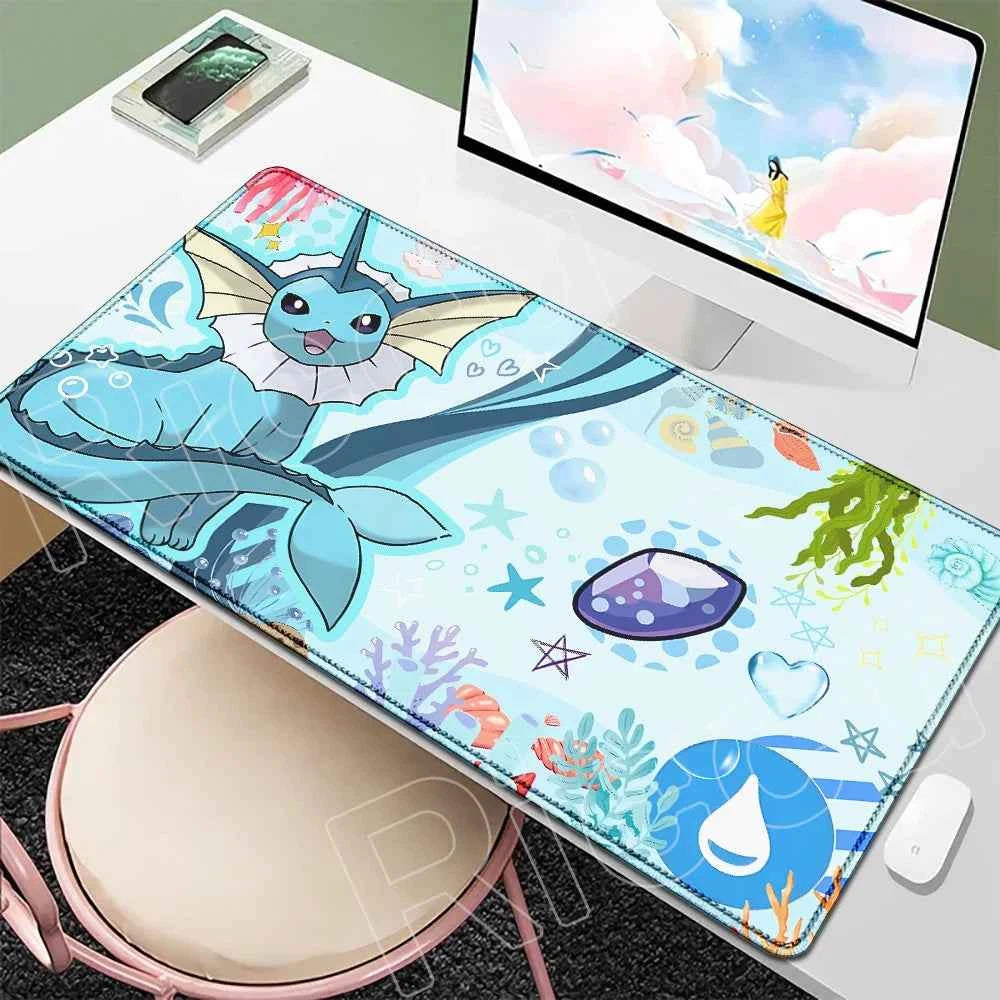 P-Pokemons Sylveon Eevee Mousepad Mouse Pad Large Gamer XXL Pc Keyboard Desk Mouse Mat Carpet Rubber Tapis Souris Gaming Notbook