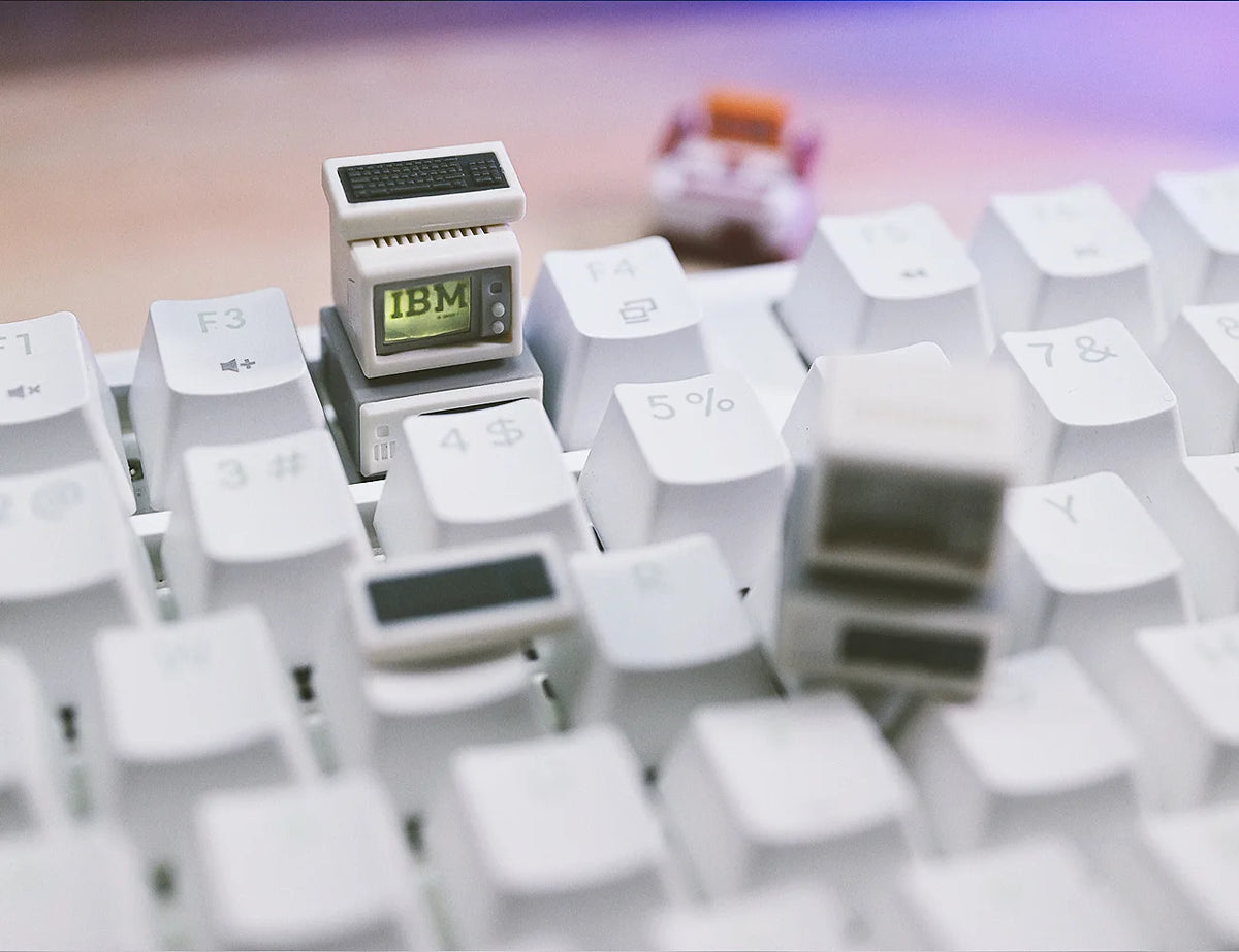 Retro PC Keycap IBM PC 5150 Serier K-02 Keycap Vintage Style Classic Retro Keycap  For Mechanical Keyboard Backlit Keycap ESC