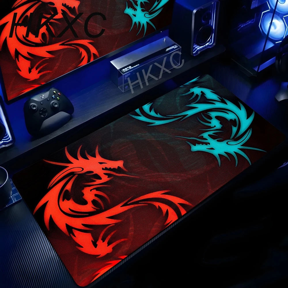 MSI Table Mat Mouse Pad Desk Mouse Pad Cute HD Desk Pads Extended Gaming Keyboard Mats Large XXL Gamer Mousepad 90x40