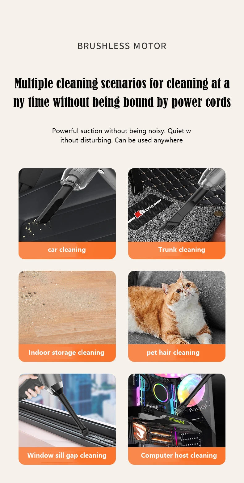 Mi 120000Pa Strong Suction Vacuum Cleaner Portable Handheld Mini Wireless Vacuum Cleaner Home Appliance For Car Home Office