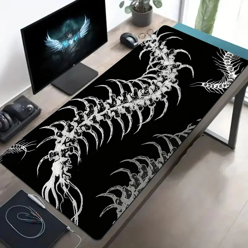 Anime Black Centipede XXL Gaming Mouse Pad Non-slip Stitched Edge Large Desk Mat Keyboard Carpet For Gamer Laptop Desktop