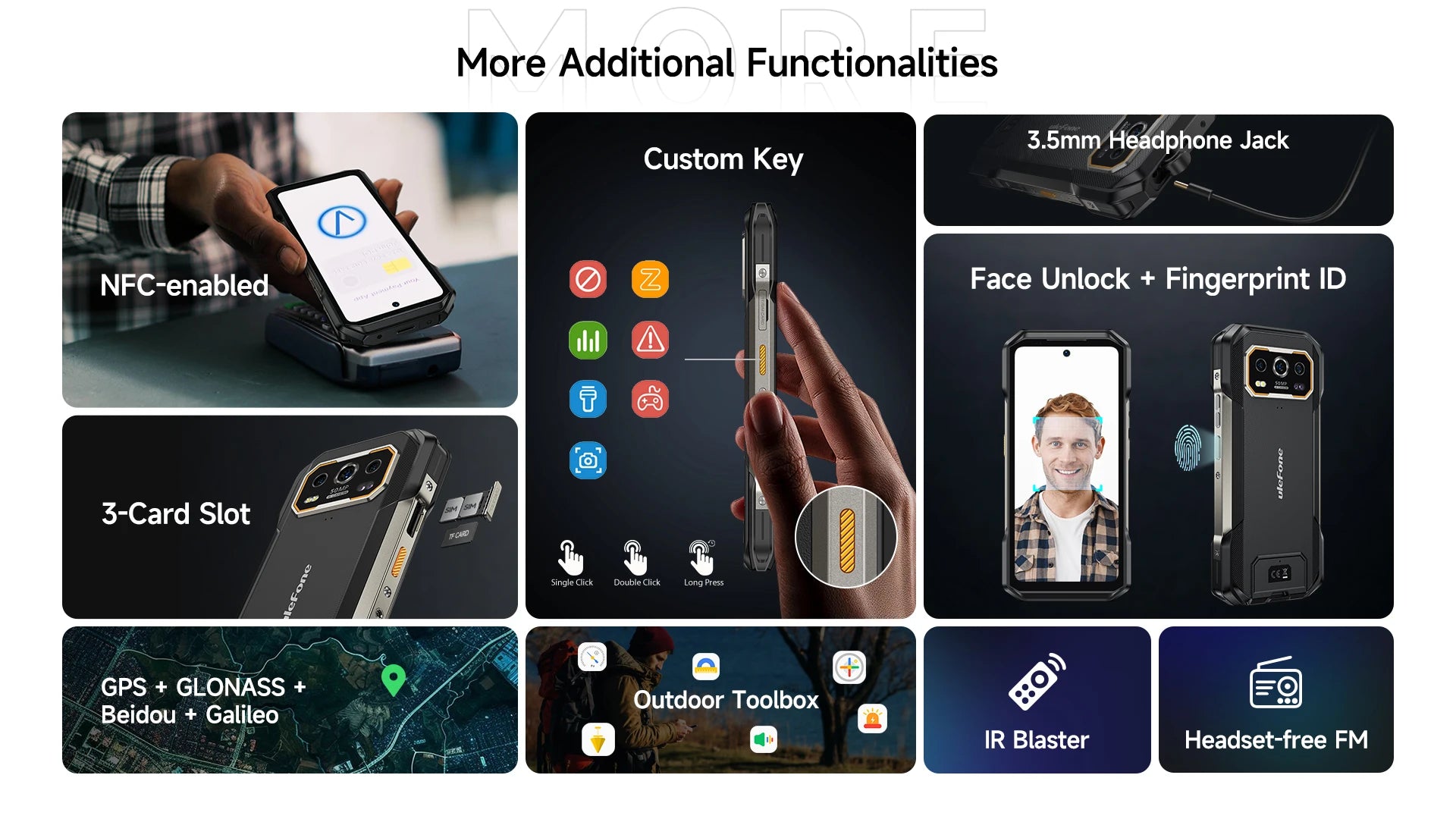 Ulefone Armor 27 Pro 5G Rugged Phone 10600mAh 50MP Camera 64MP Night Smartphone Android 14 Up to 24GB+256GB NFC Waterproof Phone