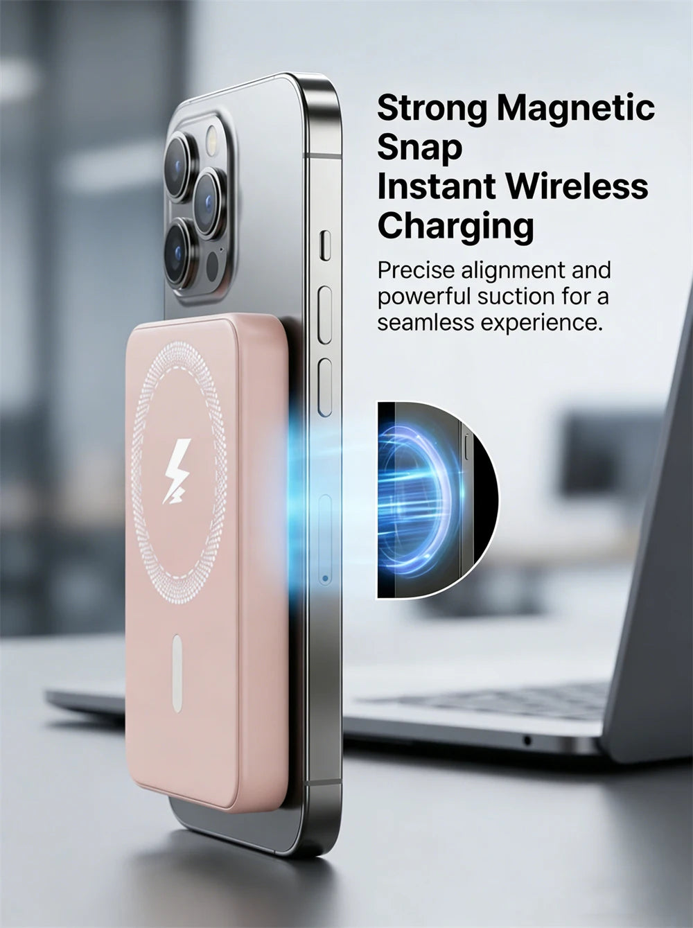 Mufod Qi2 Magnetic Power Bank 5000mah 15W Wireless Charging 20W Portable Wired Charge PD 22.5W Type C Cable Bidirectional Fast Charging Powerbank For Iphone 17 16 15 Pro Max Magsafe Xiaomi Samsung Magsafe Oneplus Mobile Batte