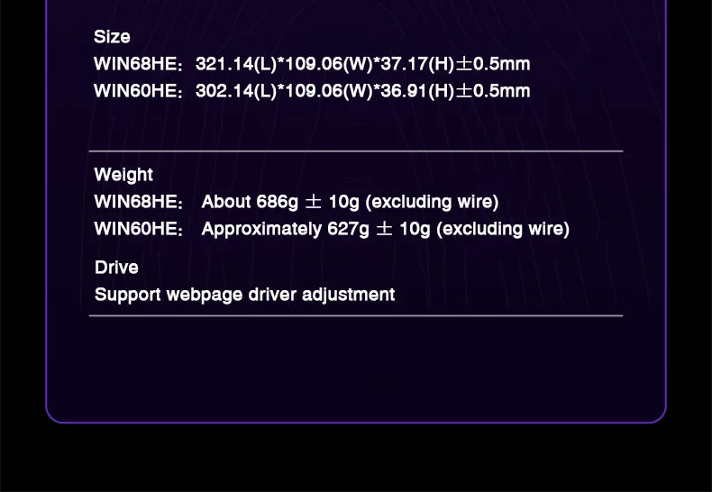 AULA WIN68 HE Esports Magnetic Switch Keyboard Rapid Trigger 8K Return RGB Hotswap 60% 68% Custom Game Keyboard