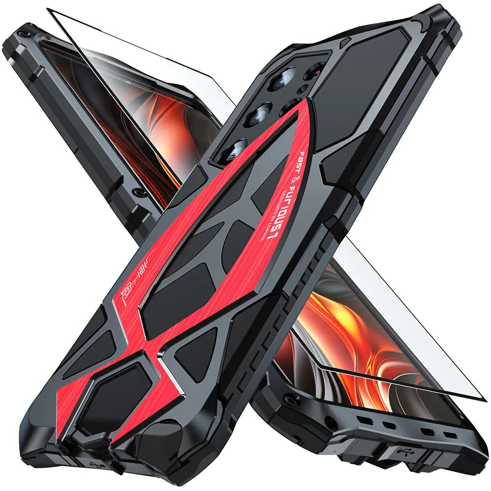 Armor Military Shockproof Rubber Full Rugged Cover For Samsung Galaxy S23 S25 Ultra Original Metal Case S22 S24 Ultra S25 Shell