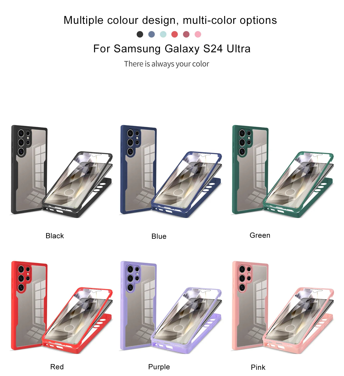 360 Full Body Front+Back Case Shelluxe For Samsung Galaxy S26 S25 Edge S24 S23 Ultra S22 Plus S21 FE Silicone Double Sided Cover