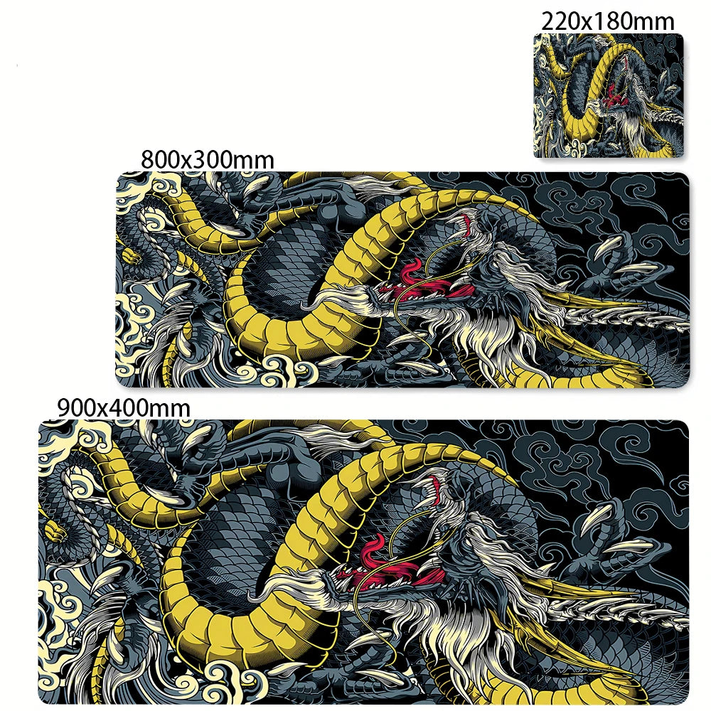 Large Gaming Mousepads Black and White Dragon Mouse Pad Computer Mousepad 90x40cm Desk Mouse Mat For PC Keyboard Mats Table Rug