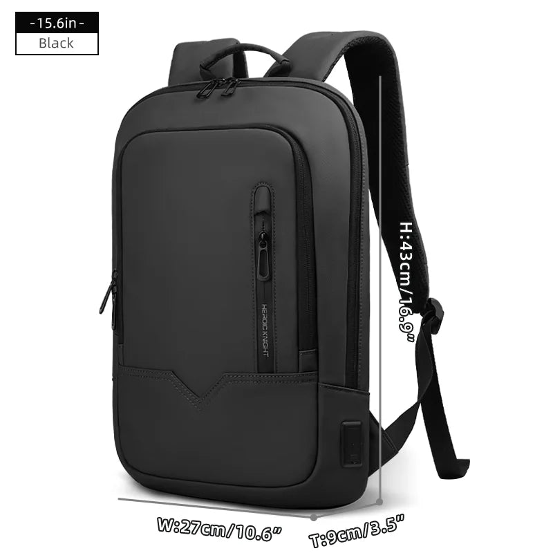 Heroic Knight Backpack Men Multifunction Business Waterproof Slim Laptop Backpack Fashion 15.6