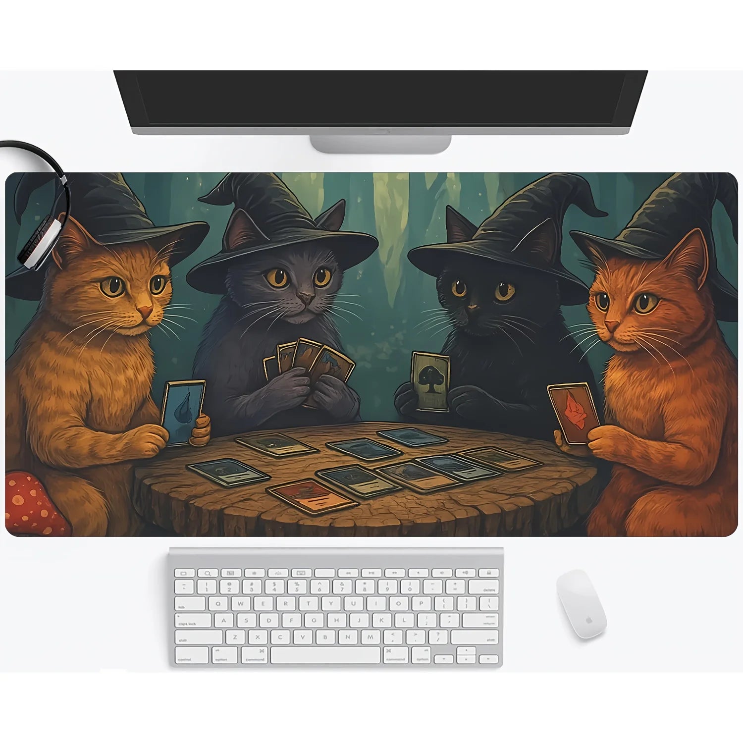 Magic playmat gathering gaming mats Frog Wizard theme anime desk mat Desk accessories 35X60cm mouse mat Raccoon tapete magic mat