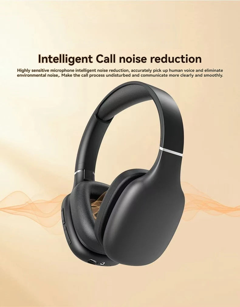 BT1638 Bluetooth 5.4 Headphones Over Ear 40mm Driver 40H Playtime Type-C Charging Wireless Headset Over Ear Wireless Headphones