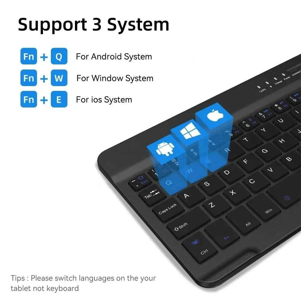 Tablet Wireless 10inch Keyboard For iOS Android Windows For iPad Huawei Samsung Teclado Bluetooth-compatible Keyboard and Mouse