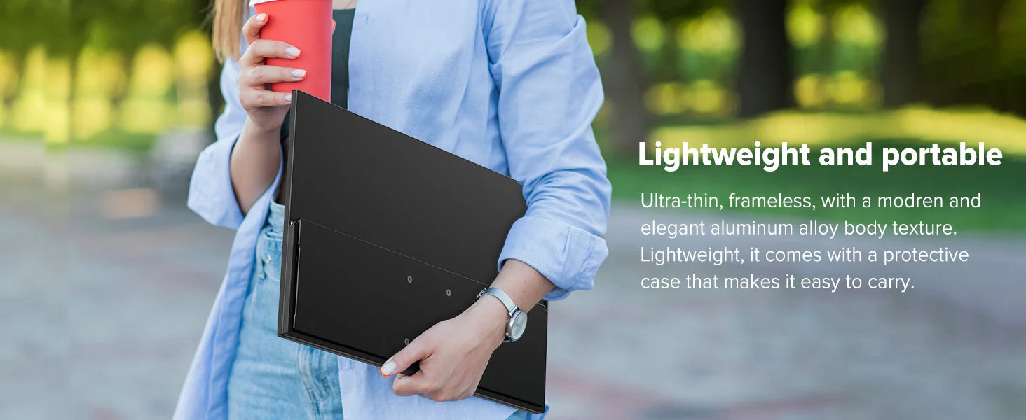 UPERFECT 22”2560*1440  Portable Gaming Monitor 16:9 Laptop Extend Travel Computer Screen Mini PC Eye Care LED Display With VESA
