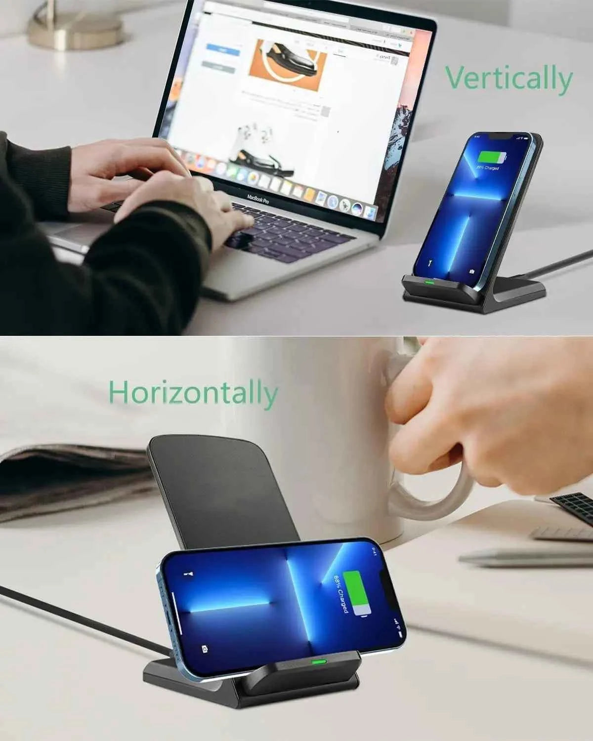 30W Fast Wireless Charger Stand Pad for iPhone 17 16 15 14 13 -11/XR, Samsung Galaxy S25/S26/S21/S20, Xiaomi 17 15 14, Huawei