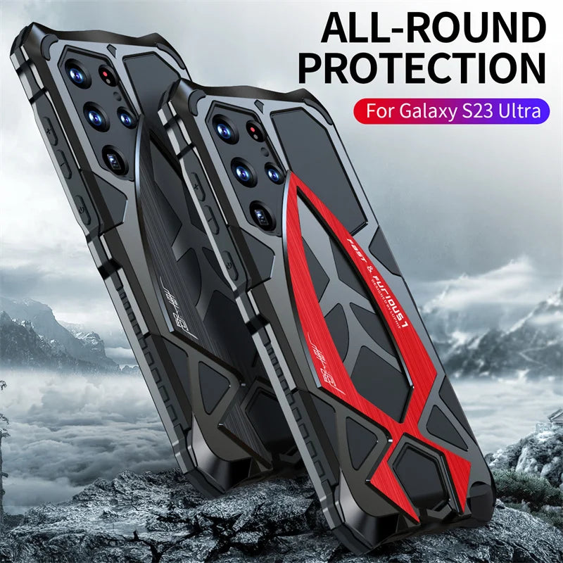 Armor Military Shockproof Rubber Full Rugged Cover For Samsung Galaxy S23 S25 Ultra Original Metal Case S22 S24 Ultra S25 Shell