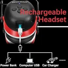 PROHEAR Bluetooth 5.3 Headphones SNR 30dB Hearing Protection Earphone Noise Reduction Safety Ear Muffs 4H Recharg 120H Playtime