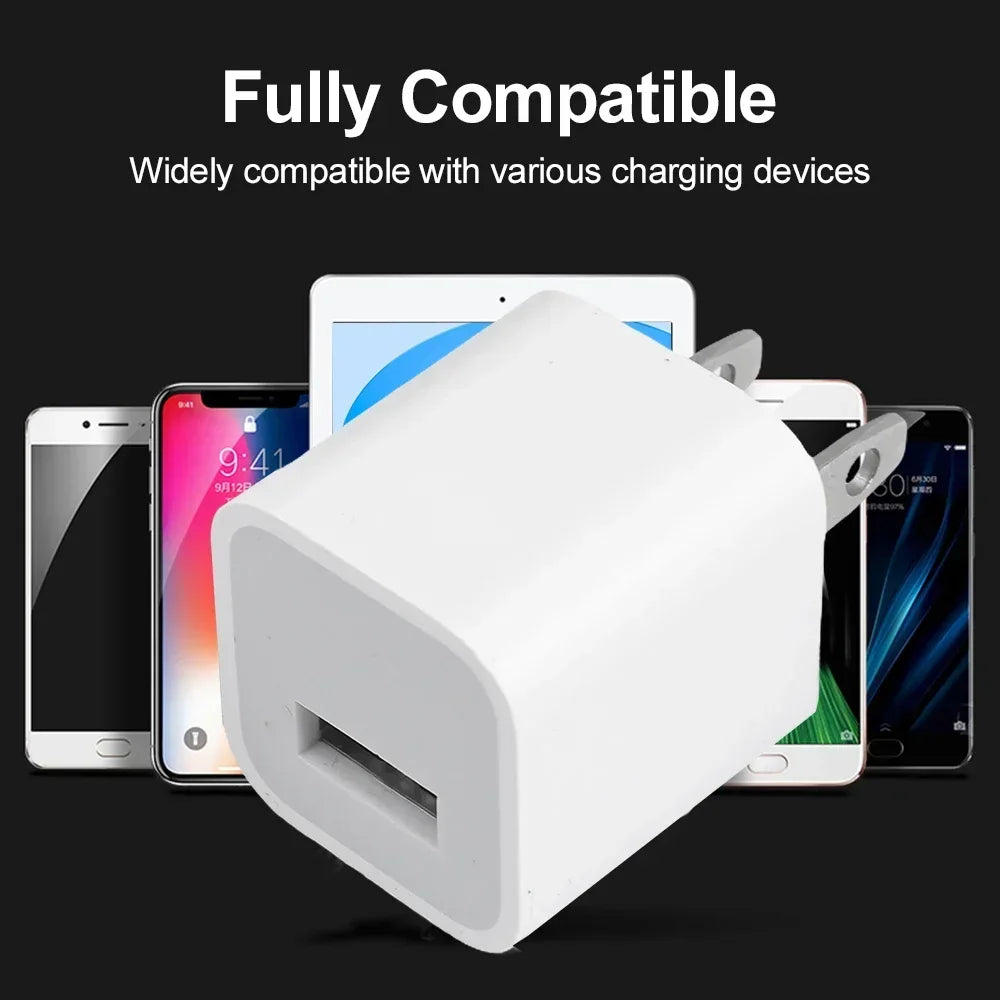 1-5Pcs USB Wall Charger Adapter Fast Charging For iPhone 14 13 12 11 Pro Max XR XS X 8 7 6 Plus for iPad Travel Adapter US Plug