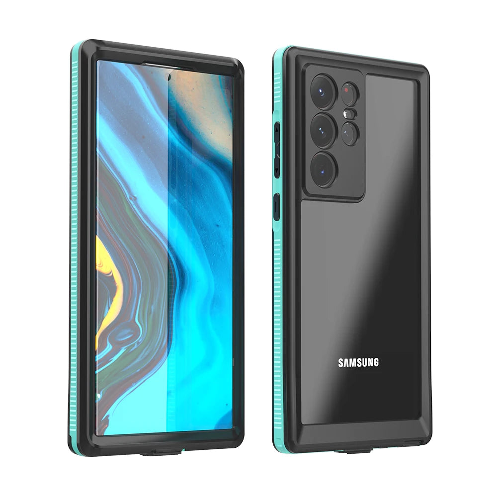 IP68 Waterproof Diving Swim OutdoorSport TPU Armor Cover Case For Samsung Galaxy S22 Ultra Plus S21 S20 Note 20 Ultra Note 10