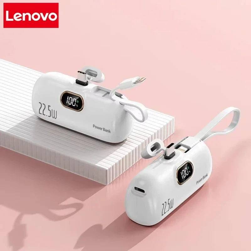 Lenovo Mini Convenient Mobile Power Bank 30000mAh Portable Fast Charging Suitable For iPhone For Samsung External Battery 2026