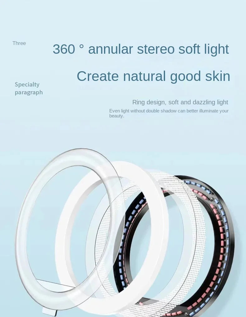 Smartphone Mobile Stand For Cell Phone Holder With LED Ring Light Grip And Beauty Enhancements For Professional Live Streaming