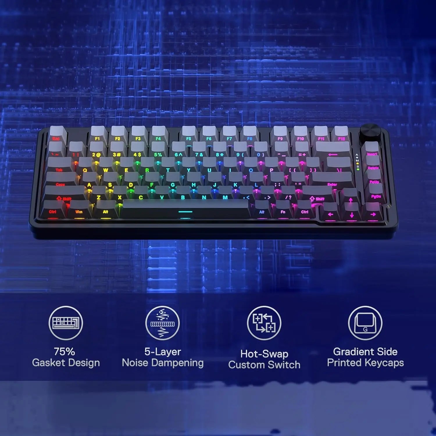 Redragon K673 GB 75% Wireless Keyboard