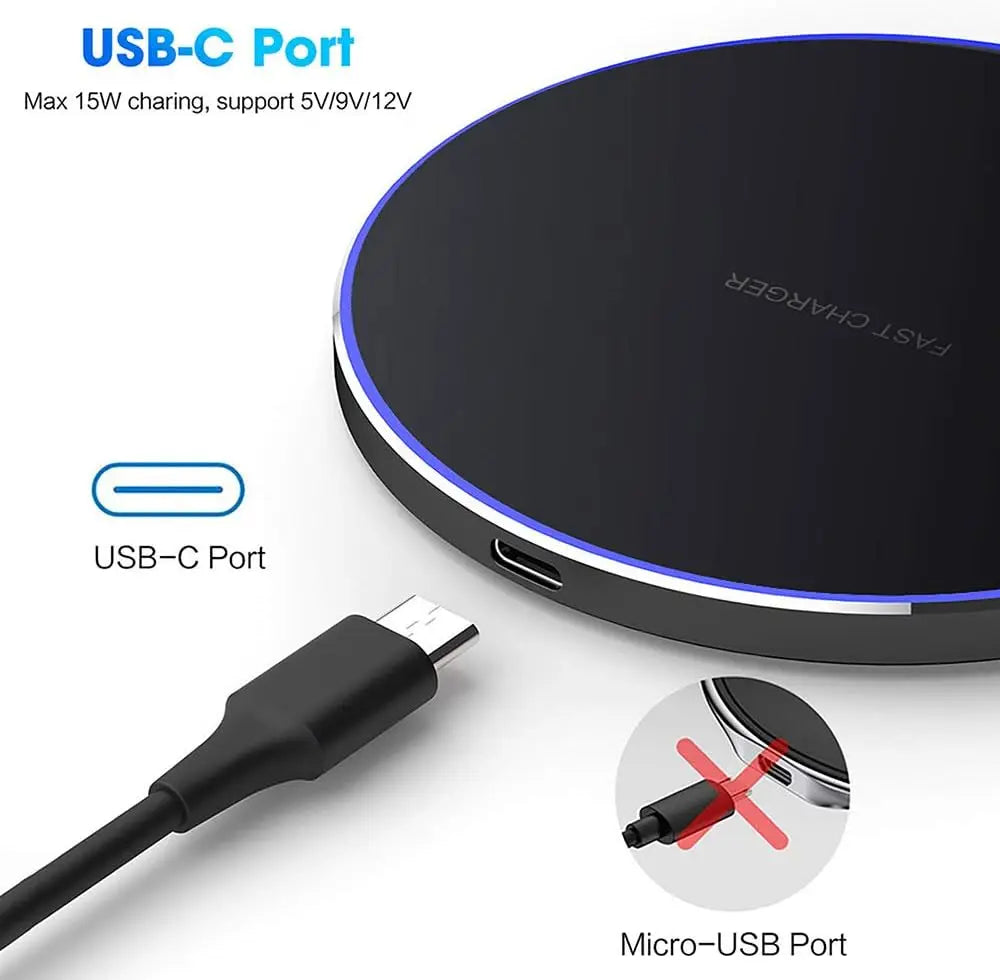 [Fast Wireless Charger]Wireless Charger,15W Fast Charging Pad|Quick Charge QC 3.0 for iPhone 17-12，XS,XR,Samsung-Magnetic Base