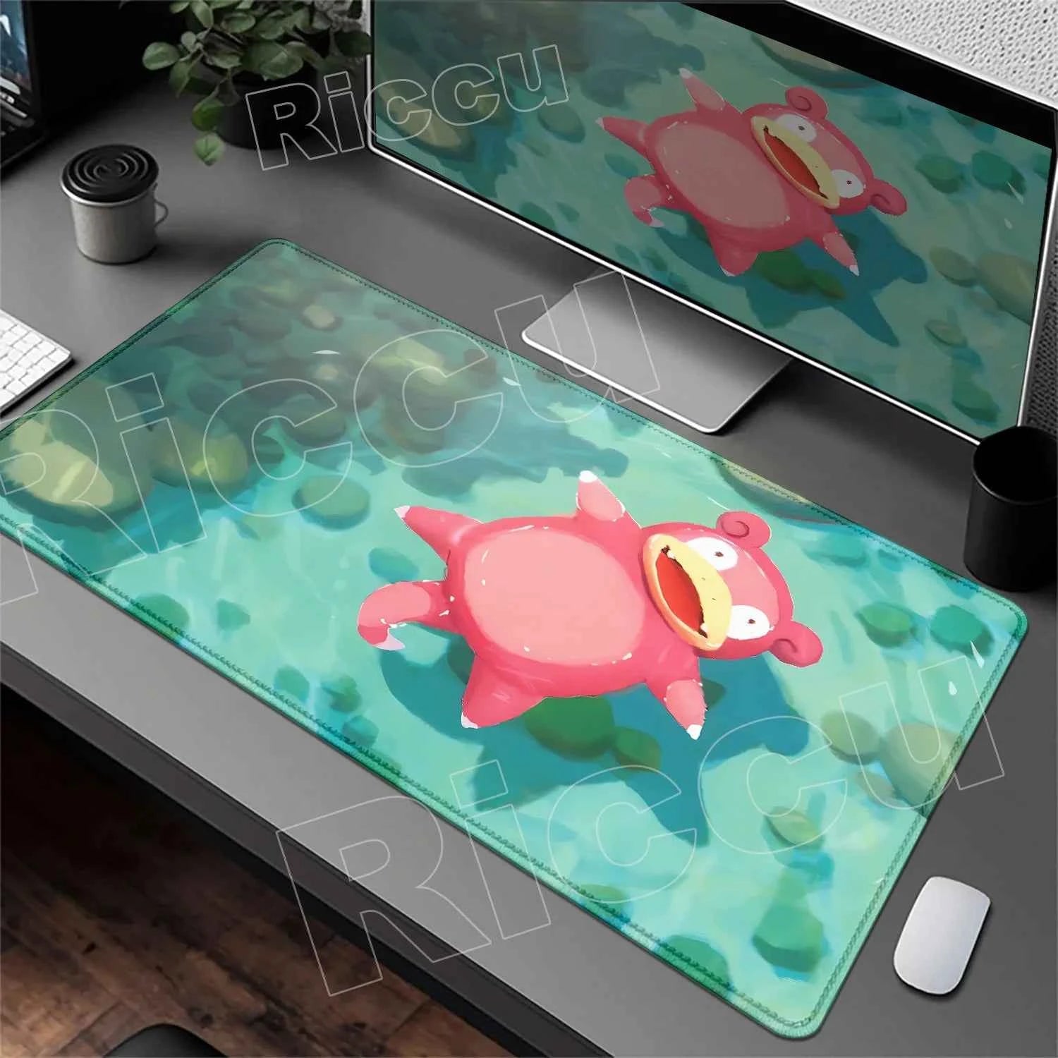 HD 900x400 Rubber Large PC Mousepad Gaming Mouse Pad Accessories Pikachu Slowpoke XXL Desk Keyboard Mat Computer Laptop Mausepad