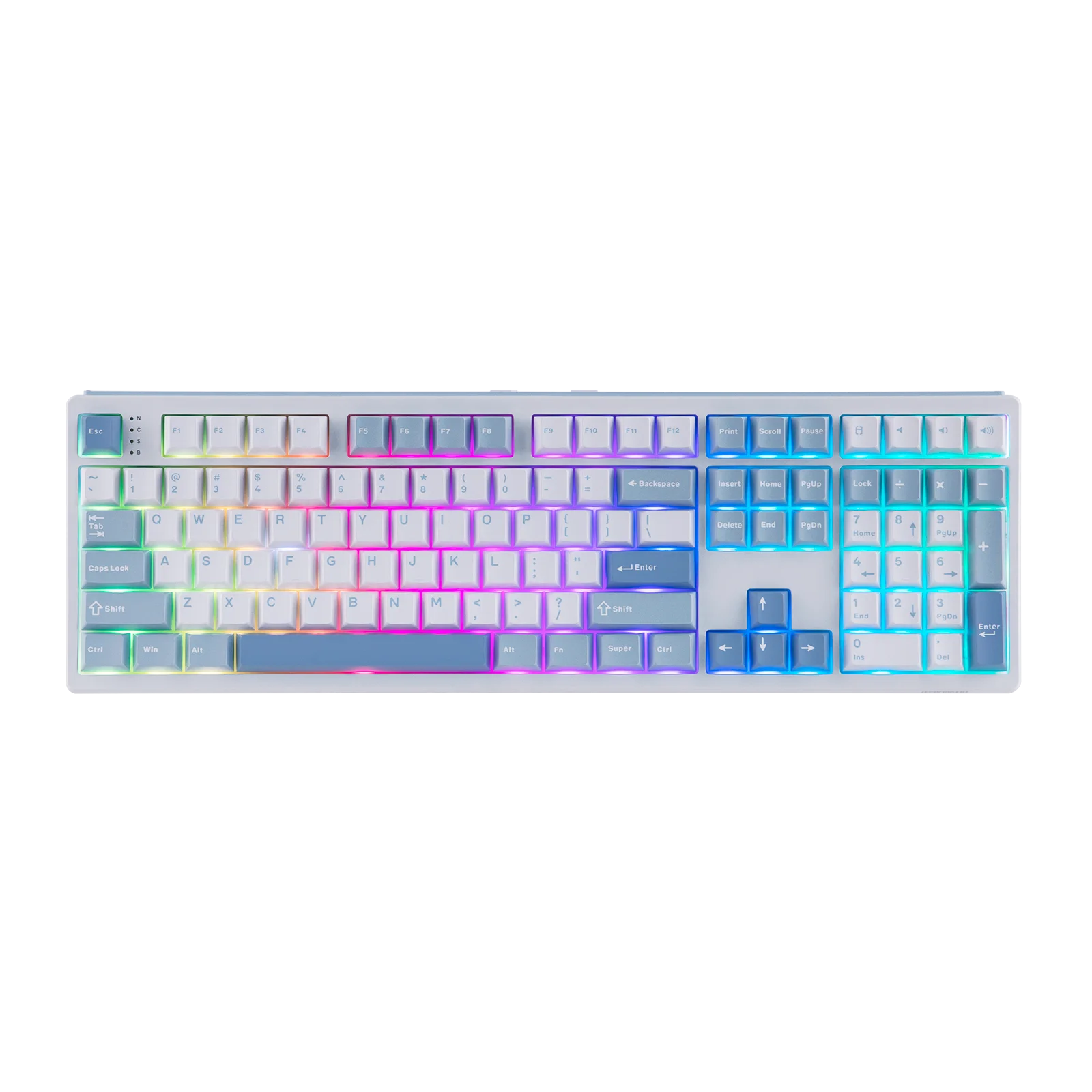 EPOMAKER TH108 100% Full Size Gasket Wired/BT/2.4Ghz Wireless NKRO Mechanical Gaming Keyboard 10000mAh Battery RGB Backlit