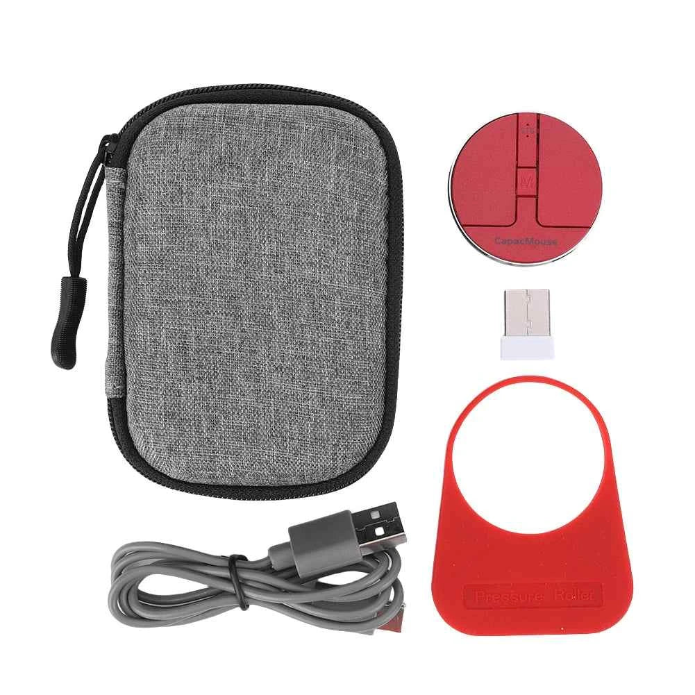 Portable Silent Mouse 3 Mode BT 5.2/2.4G/USB Mini Capacitive Mouse 3 Adjustable DPI Rechargeable with USB Receiver for Laptop PC