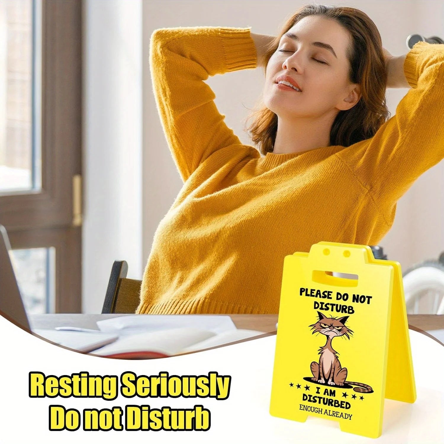Funny Team Office Gifts - PLEASE DO NOT DISTURB, Funny Fun Gag Desk Sign Cubicle Decor for Coworker Teammate Employee Boss Birth