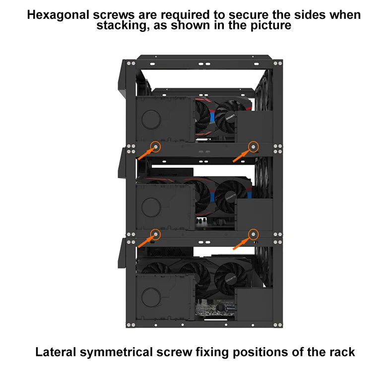 DIY Computer Motherboard Case Rack Aluminum Frame Chassis Cooling Rack Stand Open Chassis Support Bracket Good Heat Dissipation